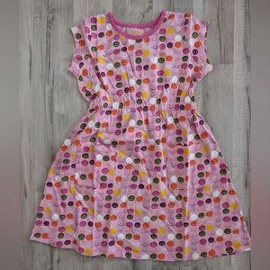 NEW Happy Pink Chicken Pink Smiley Dot Print Dress, 5Y (V6)